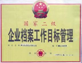 檔案國家二級企業(yè)